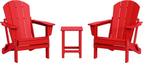 Miniatura 43 de WestinTrends Malibu HDPE - Silla plegable Adirondack de polietileno para exteriores, color negro