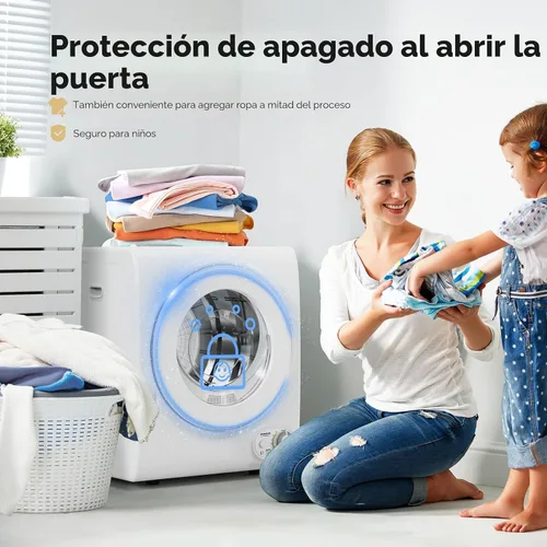 Miniatura 9 de ROVSUN Juego de lavadora completamente automática de 17.8 libras y secadora de ropa portátil de 1.5 pies cúbicos, juego combinado de lavadora