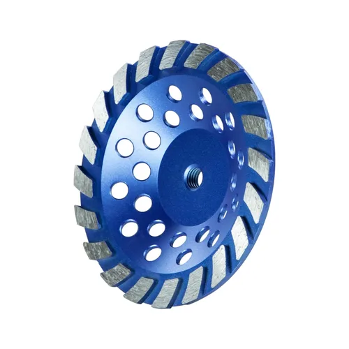 Miniatura 8 de SALI 2 piezas ruedas de esmerilado de concreto de 7 pulgadas, 20 segmentos de diamante Turbo, eje 5/8-11, rueda de esmerilado de diamante apta