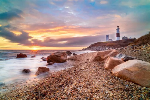 Montauk - Rompecabezas de 1000 piezas para adultos, parques nacionales escénicos, paisaje oceánico, playa, un juego educativo y divertido para