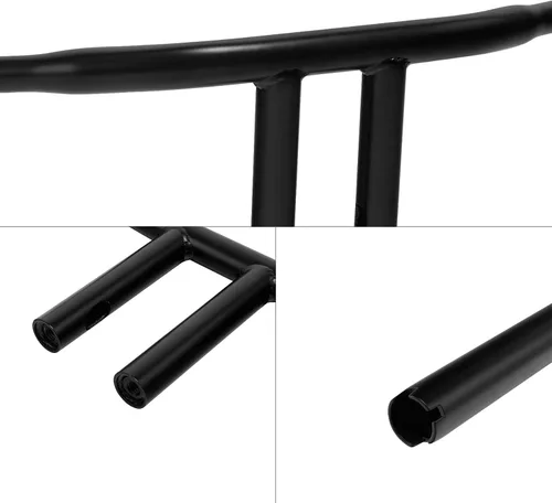 Miniatura 9 de TCT-MOTORPARTS Negro 8 "Rise 1 1/4 '' Fat T-Bar Manillar Ajuste Para Harley Dyna Wide Glide Fat Bob