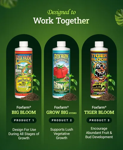 Miniatura 5 de FoxFarm Hydro Liquid Trio Pack – Big Bloom, Grow Big Hydroponic, Tiger Bloom Fertilizantes para crecimiento de plantas, desarrollo de brotes