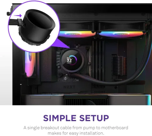 Miniatura 7 de NZXT Kraken 120 - Enfriador líquido de CPU RGB todo en uno - Diseño de espejo infinito - Impulsado por CAM