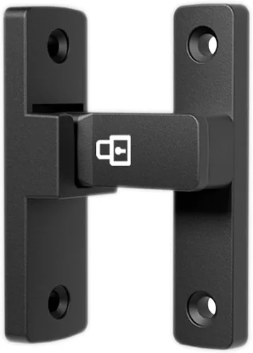 Miniatura 10 de Cerradura de Pestillo Abatible de Servicio Pesado 90/180 Grados Deslizante/Oscilante Cerradura de Pestillo de Puerta para Portón Granero Garaje Negro