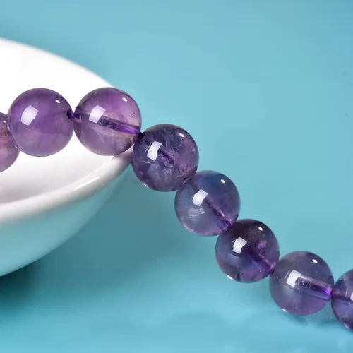 Miniatura 3 de 100 cuentas redondas de cristal liso sueltas de piedra natural para bricolaje, pulsera, collar, aretes, accesorios de fabricación de joyas