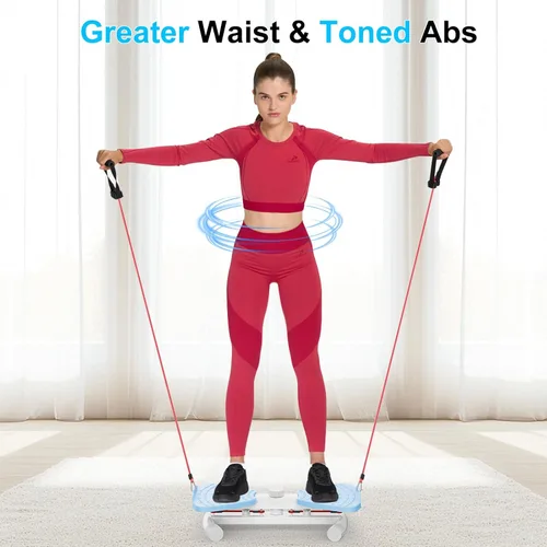 Miniatura 5 de Waist Twister Machine with Resistance Band, Silent Exercise Twist Board for Core & Belly Fat Workout, Non-Slip Home Fitness Disc for Men & Women