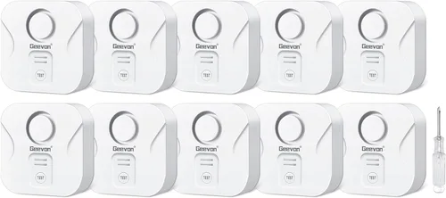 Miniatura 11 de Geevon Paquete de 2 Detectores de Fugas de Agua para el Hogar, Alarma de Sensor de Agua de 100dB, Dispositivos de Detección de Fugas e Inundaciones