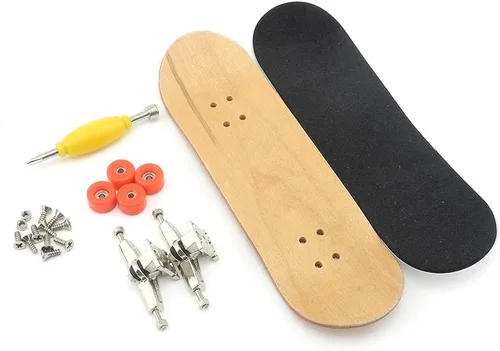 Miniatura 5 de Kit de herramientas profesional de arce completo de diapasón de madera con tuercas y camiones, ruedas básicas de rodamiento (ruedas amarillas)