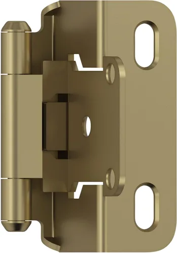 Miniatura 22 de Amerock BPR7540BB Bisagra de gabinete 1/2 pulg (13 mm) superpuesta de cierre automático de envoltura completa de latón pulido para puerta