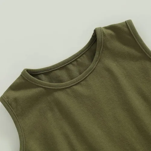 Miniatura 141 de Mameluco unisex de manga corta para bebé recién nacido, con botones, de una pieza, ropa de color sólido