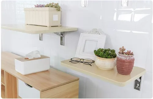Miniatura 2 de mesa plegable flotante de madera montado en la pared, escritorio para ordenador portátil, mesa infantil, mesa de trabajo, mesa de comedor