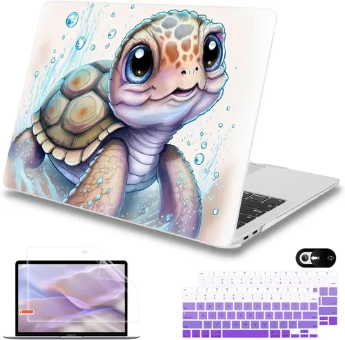 Miniatura 14 de Mektron Funda para MacBook Air de 13 pulgadas M1 A2337 A2179 A1932, carcasa dura 2018-2021 Air de 13 pulgadas con Touch ID, diseño exclusivo