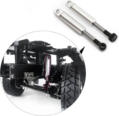 Miniatura 3 de Amortiguador de choque RC para camión RC 1/14 para camión Tamiya Remolque Piezas de actualización Amortiguador de suspensión (plateado)