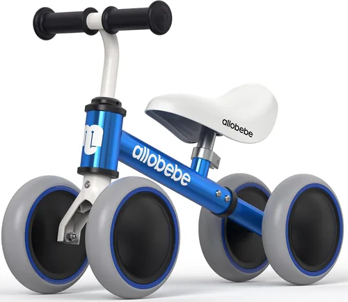 Miniatura 9 de allobebe Bicicleta de equilibrio para bebé, lindas bicicletas para niños de 12 a 36 meses, regalos para niñas de 1 año, bicicleta para entrenar al