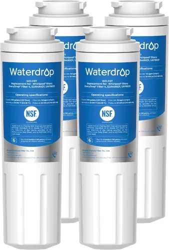 Miniatura 12 de Waterdrop EDR4RXD1 Repuesto para filtro EveryDrop® 4, Whirlpool® UKF8001, 4396395, Maytag® UKF8001AXX-200, UKF8001AXX-750, WD-F07, filtro de agua
