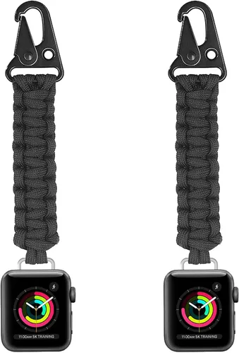 Keychain Clip for Apple Watch 44/45/46/49mm,Paracord Lanyard for iWatch Series11 10 9 8 7 6 5 4,SE3,Ultra3,Apple Watch Keychain,Outdoor Activities