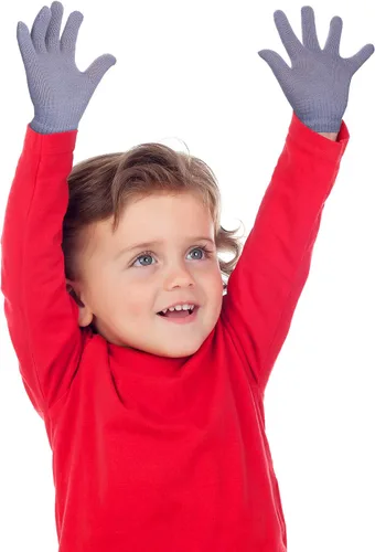 Miniatura 24 de Boao 6 pares de guantes para niños, dedos completos, guantes de punto para niños pequeños, guantes cálidos de invierno para niños y niñas