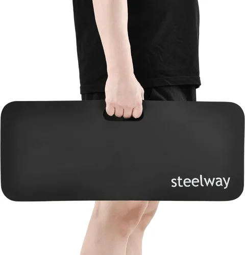 Miniatura 6 de Rodilleras de yoga, extra gruesas y suaves, rodilleras largas para jardinería, ejercicio, fitness, baño de bebé, yoga-negro