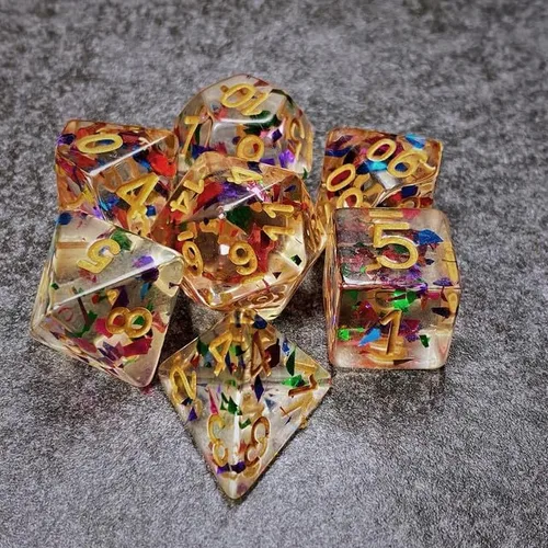 Miniatura 23 de Sage's Portal Cantrips - Juego de dados DND de resina de borde redondo, 7 piezas, juego de dados poliédricos DND para Dungeons and Dragons D&D RPG