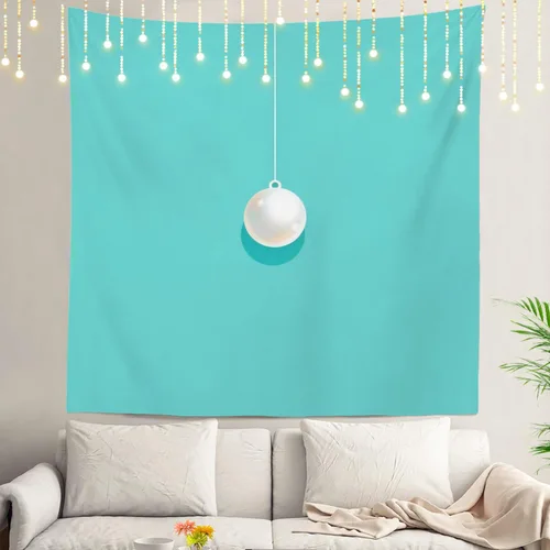 Miniatura 44 de Shrahala Tapiz de pared azul brillante, acuarela azul degradado para colgar en la pared, tapiz grande decorativo de fibra de poliéster, dobladillo
