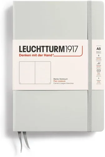 Miniatura 110 de LEUCHTTURM1917 - Cuaderno de tapa dura mediano A5 con 251 páginas numeradas para escritura y diario (verde menta, con puntos)