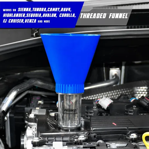 Miniatura 5 de Llave para filtro de aceite de 64mm, manguera de drenaje y embudo de aceite de motor para Toyota, Lexus y Scion 2.0-5.7L Herramienta removedora