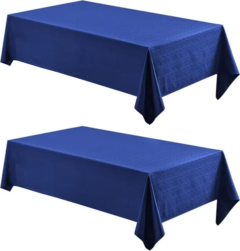 Miniatura 38 de Veblandy Mantel rectangular impermeable de 60 x 104 pulgadas, mantel texturizado de lino, resistente a las manchas y a las arrugas, lavable, mantel
