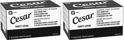 Miniatura 18 de Cesar Classic Loaf in Sauce - Alimento húmedo para perros adultos, para amantes de las aves de corral, paquete variado con pollo real, pavo o pato