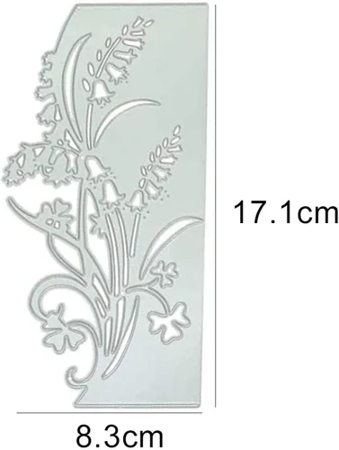 Miniatura 2 de Troqueles de metal de hojas de flores, campanas de encaje de flores de gloria, plantillas de corte de borde para álbumes de recortes, álbumes