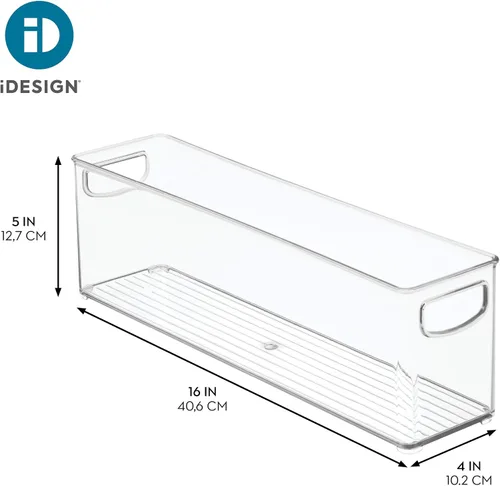 Miniatura 4 de iDesign - Contenedor apilable de plástico reciclado, perfecto para guardar bolsas de leche materna, transparente