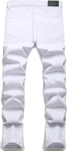 Miniatura 2 de Men's Slim Fashion Ripped Straight Holes Stretchy Jeans
