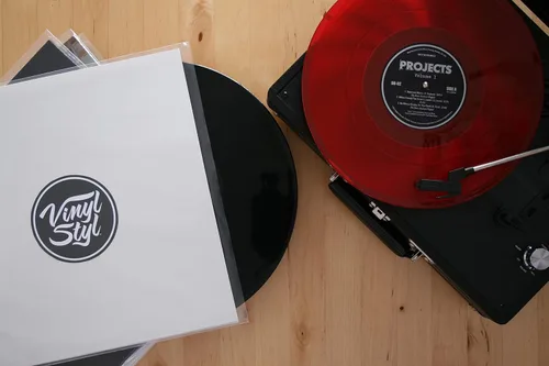 Miniatura 2 de Vinyl Styl Fundas exteriores protectoras de disco de vinilo de 12 pulgadas, parte superior abierta, 50 unidades (transparente)