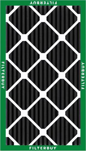 Miniatura 8 de Filterbuy MERV 10 - Filtro de aire de 12 x 24 x 1 pulgadas, defensa de olores y alergias con carbón activado (paquete de 5), filtros electrostáticos