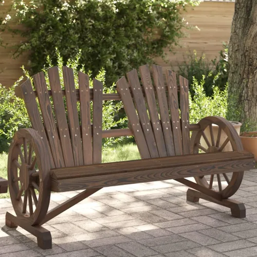 Miniatura 11 de Solid Fir Adirondack Chair Brown Outdoor Patio Seat 24.4 x 24.8 x 39 in Ergonomic Garden Lounge Chair Weather-Ready Wood for Balcony Backyard Brown-c