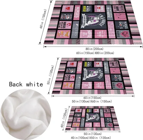 Miniatura 7 de Manta ultrasuave con temática de enfermera, manta Sherpa de microfibra de felpa, regalos para mujeres, manta cálida y acogedora para cama y sofá