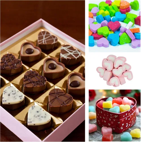 Miniatura 5 de 2 moldes de silicona con forma de corazón, moldes de gomitas, silicona antiadherente de grado alimenticio, para hornear caramelos de chocolate