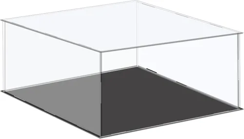 Miniatura 22 de MECCANIXITY Vitrina de Exhibición de Acrílico Caja de Plástico Cubo Caja de Almacenamiento Transparente Pequeña Ensamblable A Prueba de Polvo