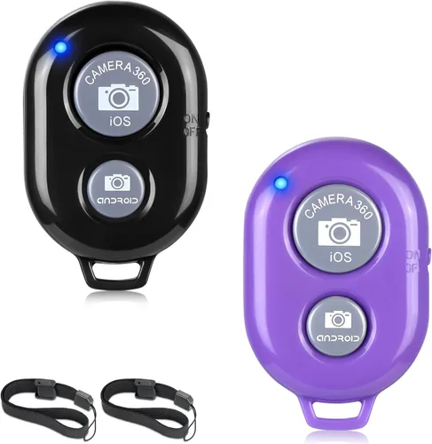 Miniatura 8 de Paquete de 2 unidades de control remoto inalámbrico para cámaras - Control remoto inalámbrico para teléfonos iPhone y Android, iPad, iPod, tableta