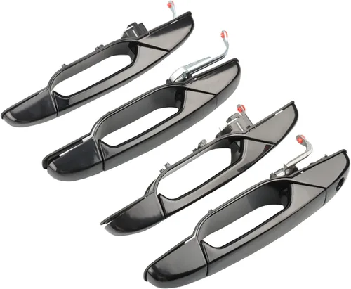 Miniatura 5 de Juego de 4 manijas negras para puerta exterior delantera y trasera, lado del pasajero, compatible con Chevy Silverado 1500 Tahoe Suburban GMC Sierra