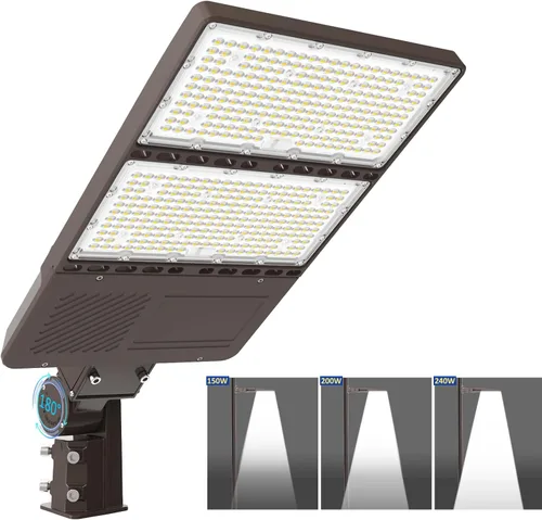 Miniatura 26 de Luz LED de estacionamiento de 150 W, 120 W, 90 W, ajustable, con certificación UL, 5700 K, 5000 K, 4500 K, sintonizable, 22500 lm luz comercial