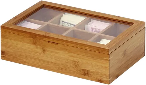 Miniatura 4 de Oceanstar - TB1323 Oceanstar Caja de té de bambú, 12 pulgadas, natural