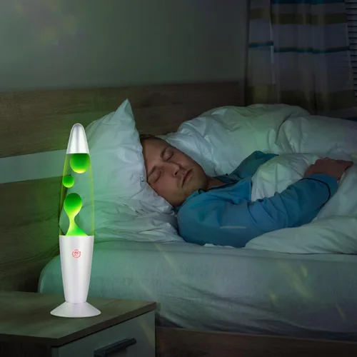 Miniatura 3 de Vanful Lámpara de magma verde con para adultos y niños, lámparas de movimiento líquido de 13 pulgadas, luz nocturna con base plateada y decoración