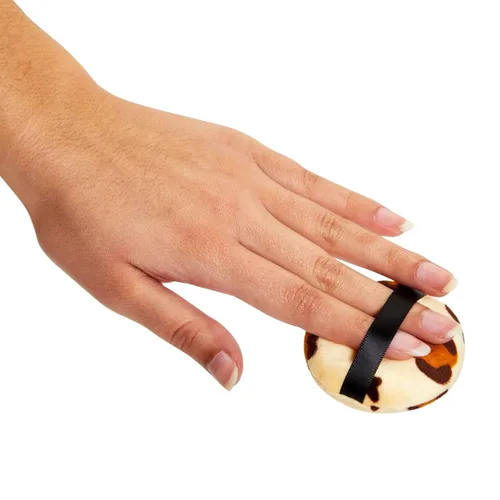 Miniatura 5 de Glamlily Paquete de 24 polvos de maquillaje con estampado de leopardo para polvo suelto y prensado, extra grande, grande, pequeño (3 tamaños)