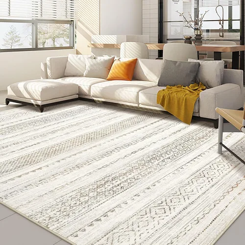 Miniatura 39 de Nakagishi - Tapete de 2 x 3 pies lavable: pequeño y suave de estilo bohemio marroquí neutro, antideslizante, pelo corto, para interiores