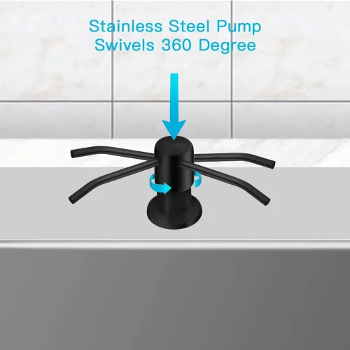 Miniatura 2 de OHiHi Dispensador de jabón para platos para fregadero de cocina, dispensador de jabón para fregadero de encimera, bomba de agua con tubo
