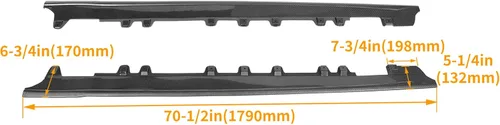 Miniatura 3 de KUAFU Falda lateral compatible con modelos Toyota GR Supra A90 2020-2024, 2 puertas, Artisan Spirit, 2 piezas, faldas laterales, panel basculante