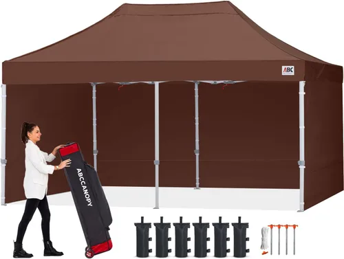 Miniatura 30 de Abccanopy - Toldo de 10 x 10 pies, con paredes laterales, sombra instantánea, con bolsa con ruedas para guardarlo. Incluye 4 bolsas de lastre, Azul
