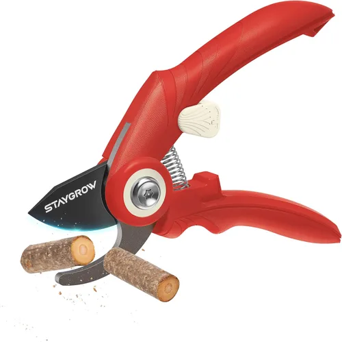 Miniatura 12 de Tijeras de podar de 6.5 pulgadas para jardinería, tijeras afiladas para cortar plantas para cortes precisos, tijeras de jardín de acero inoxidable