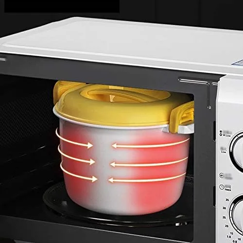 Miniatura 6 de Horno de microondas portátil Arrocera Vaporizador multifuncional 2800Ml Aislamiento Fiambrera Utensilios al vapor para microondas