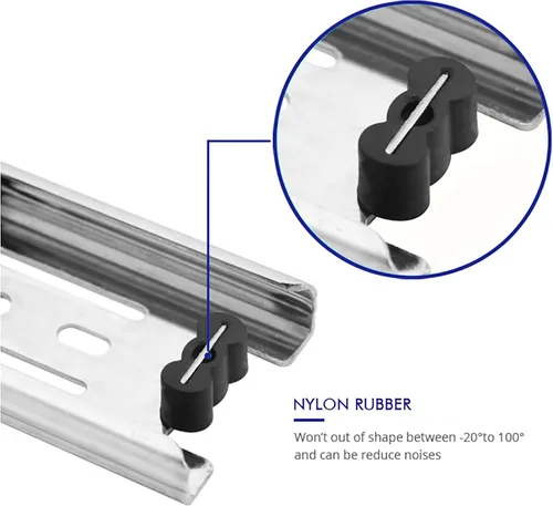 Miniatura 3 de 6 pares de deslizadores de cajón de 20 pulgadas de hardware de 3 secciones con rodamiento de bolas de extensión completa con montaje lateral